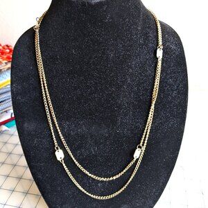 Simple Gold Necklace 24" Long